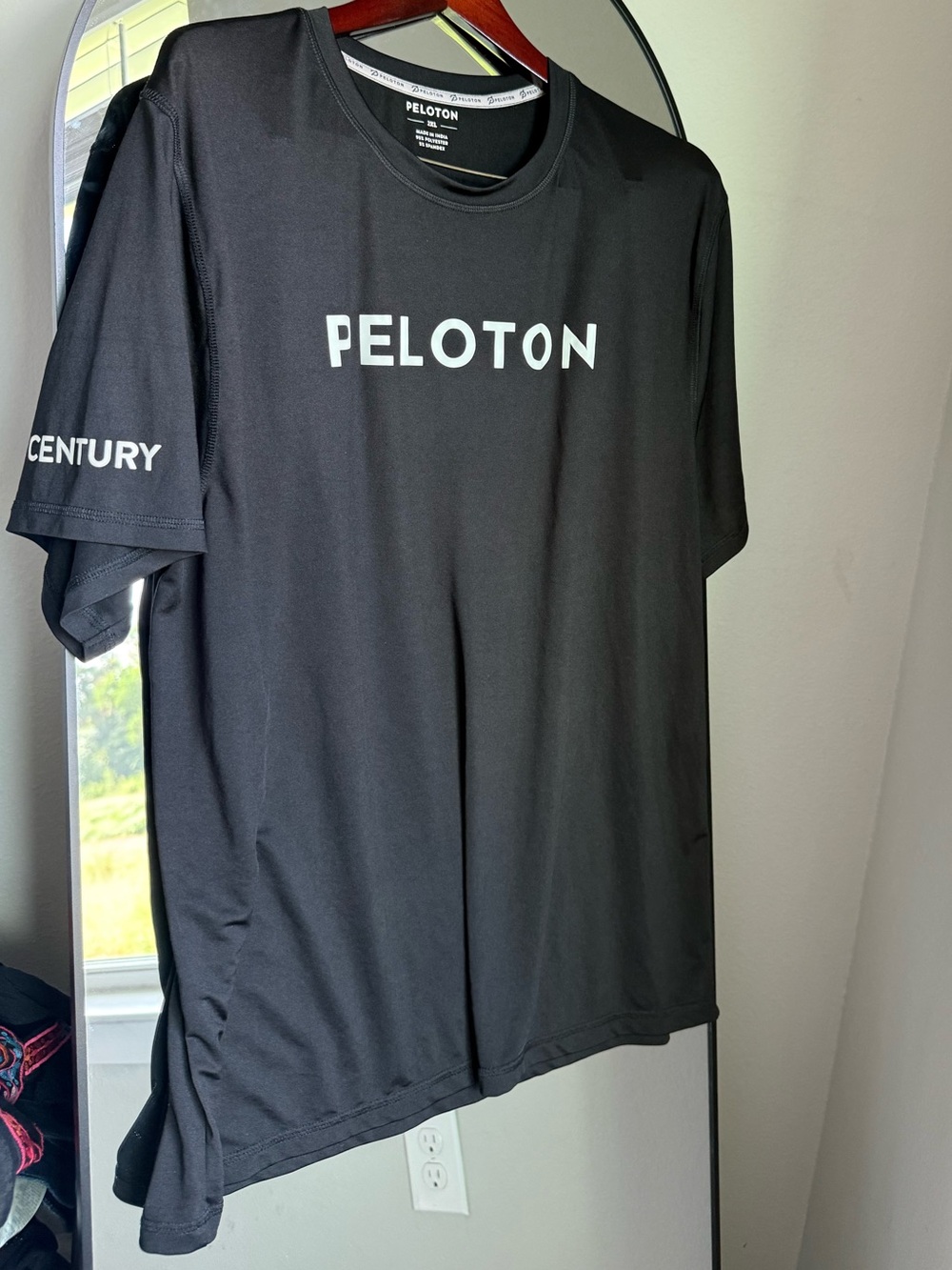 Peloton 100 Century Black T Shirt Short Sleeve Crew Neck Men’s Size 2XL